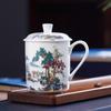Керамическая офисная чайная чашка Changnan Jingdezhen с крышкой