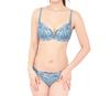 Akoa Blue Strong Nice Thin Embroidered Size Large [Laurea Koa] D65, Push-Up, Bust-Boosting, Fit, Underwear, Fabric,