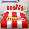 3pcs Duvet Cover Set (1*Duvet Cover + 2*Pillowcase, Without Core), FC Union Berlin Print Soft All‑Season Bedding Set, Home Bedroom Decor Gift