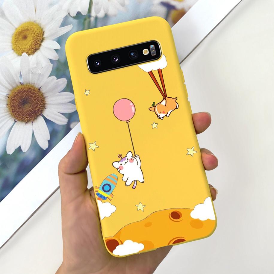 For Samsung S10 Plus SM-G975F Case Cute Dinosaur Duck Cartoon Soft Silicone Phone Cover For Samsung Galaxy S10 S10e G973F Bumper