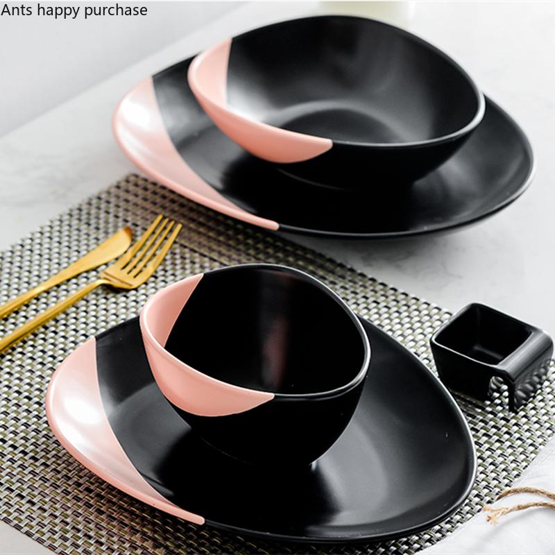 Керамическая тарелка обеденная тарелка блюда фруктовница салатник суповая тарелка миски для лапши десертные тарелки поднос для закусок декоративная посуда