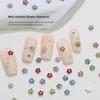 Colorful Mini Flower Stacked Diamond Nail Art - 3D Plum Blossom Metal Alloy Five-Petal Flower Accessory