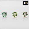 [1+1] Surgical Pin Cubic Piercing Green Sun 3 Types, Choose 1, One Side Sale