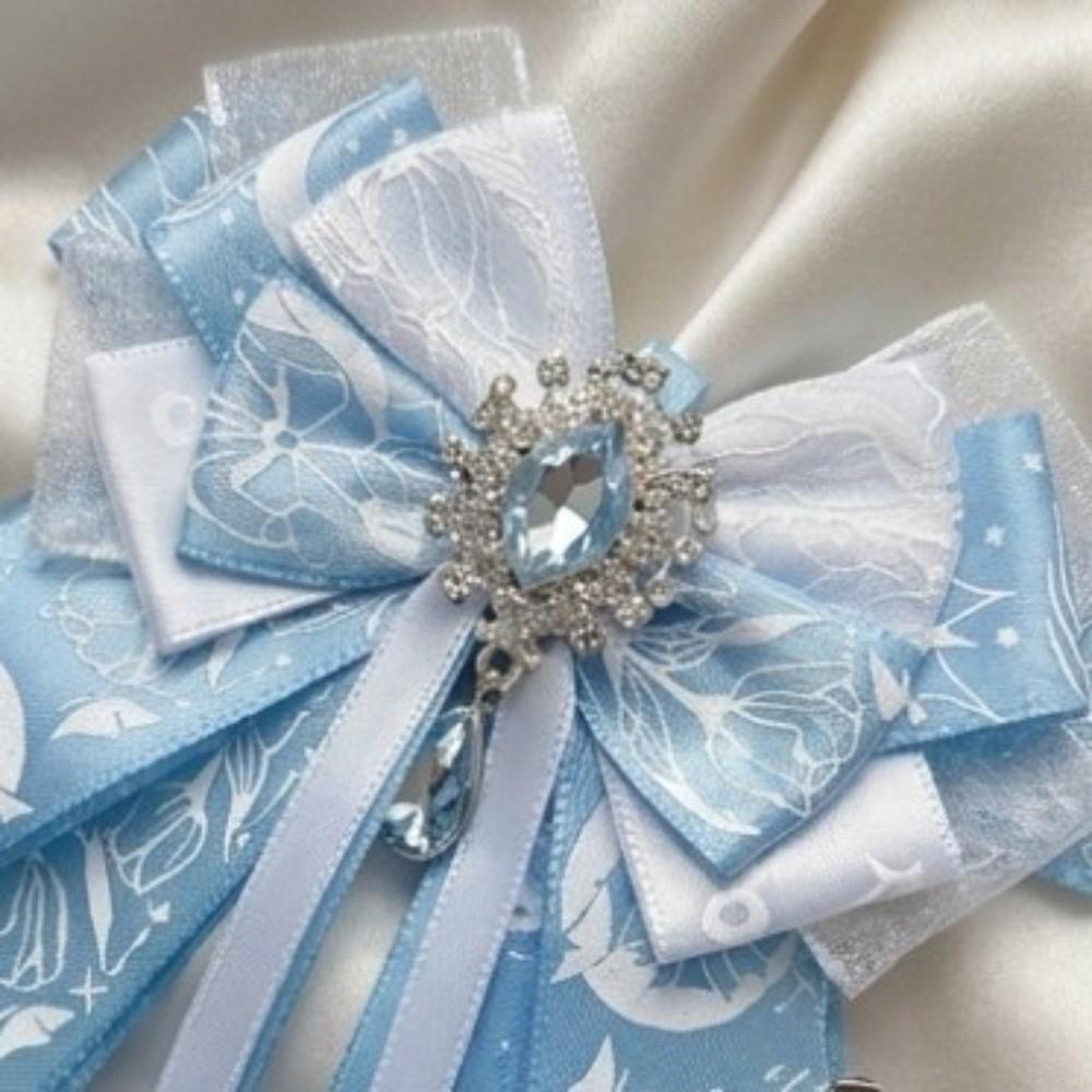 Tassel Bowknot Ornament Keychain Rhinestone Itabag Decoration Knot Lolita Bag Charm Dress