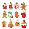 6/11/12PC/Set Christmas Gingerbread Man Decor Xmas Tree Hanging Pendant New Year Party Decor Gift Home Navidad Mini Gingerbread