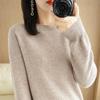 New Round-neck Sweaters for Women In Autumn and Winter, Pullover Knitted Sweaters, Solid-colored Long-sleeved Shirts for Women