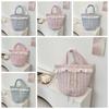 Korean Style Bucket Bag Sweet Fresh Lace Lunch Bag Portable Bowknot Handbag  Student