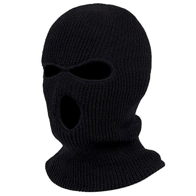 1Pc Embroidery Balaclava Face Mask 3-Hole for Cold Weather Winter Ski Mask for Men and Women Thermal Cycling Mask Christmas Gift