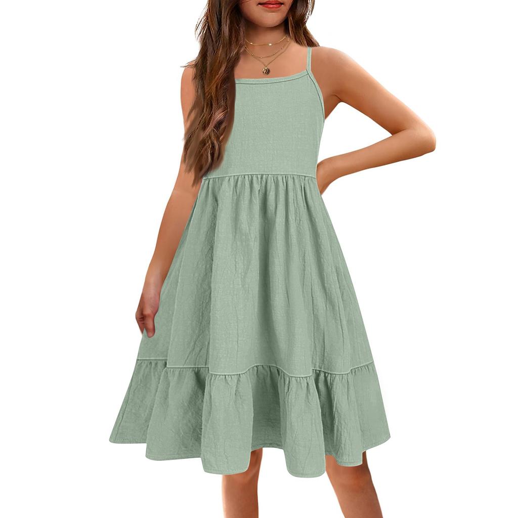 The Summer Children Condole Sleeveless Cute Princess Leisure Dresses Of The Girls