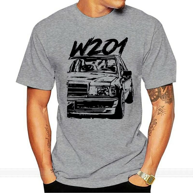 Anime W201 190e Casual New Arrival Tee Shirt Man Fashion Crewneck TShirt Fashionable  Cotton