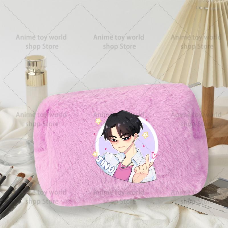 Kpop Demon Hunter Girls Women Plushes Cosmetic Bag New Makeup Bags Ladies Travel Organization Pouch Pink Pencil Case Gift