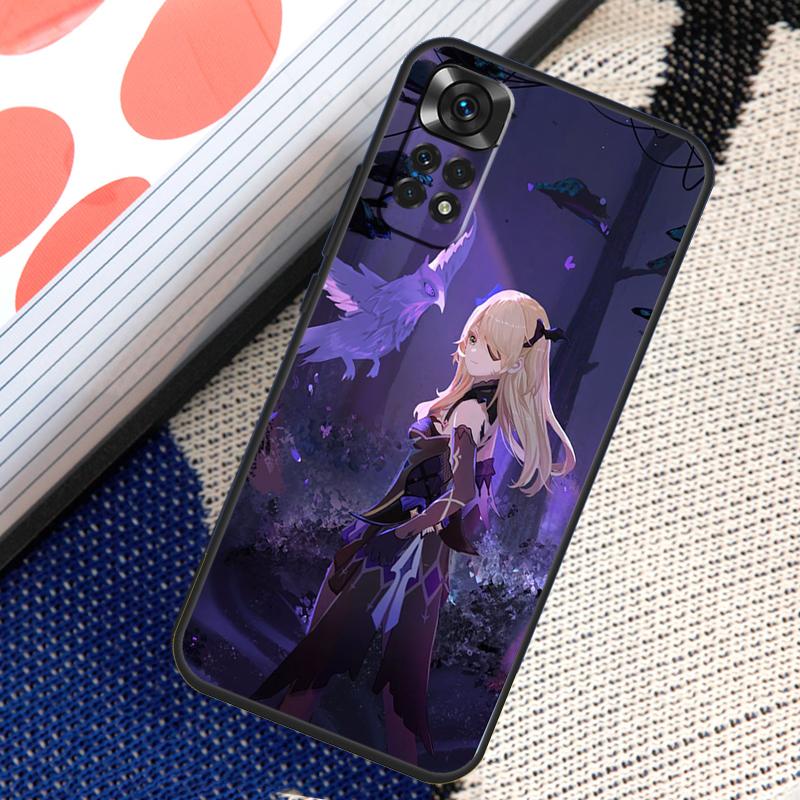 Чехол Anime Genshin Impact Fischl для Xiaomi Redmi Note 12 11 10 9 8 Pro Note 8T 9S 10S 11S Redmi 10 10C 12C 9C Cover