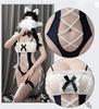 LIKENNY Cosplay Cat Sexy Maid Leotard High Leg Swimsuit Cute Kawaii Interlocking Underwear Fancy Dress Photoshoot Costume Halloween Christmas Choker