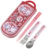 Skater Lunch Box Trio and Made In TACC2AG69754 Children's Set, Chopsticks, Spoon, Fork, Kids' Cutlery, Antibacterial, Easy-Open Slide-Open, Japan,