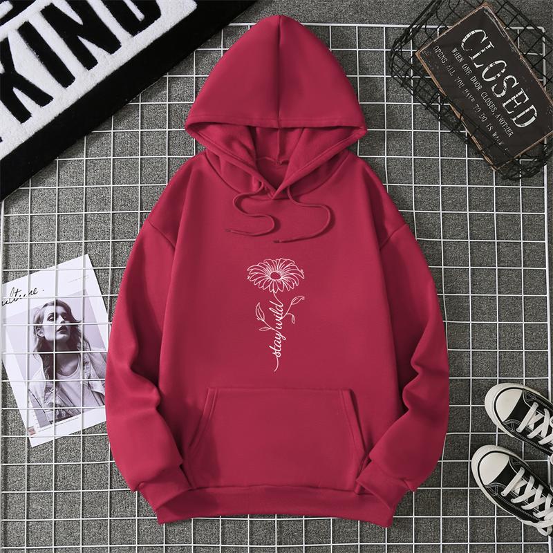 Of The Season Women's Hoodie Sweatshirt Thickened Fleece Loose Fit Autumn Style Korean Fashion Student Outerwear Casual