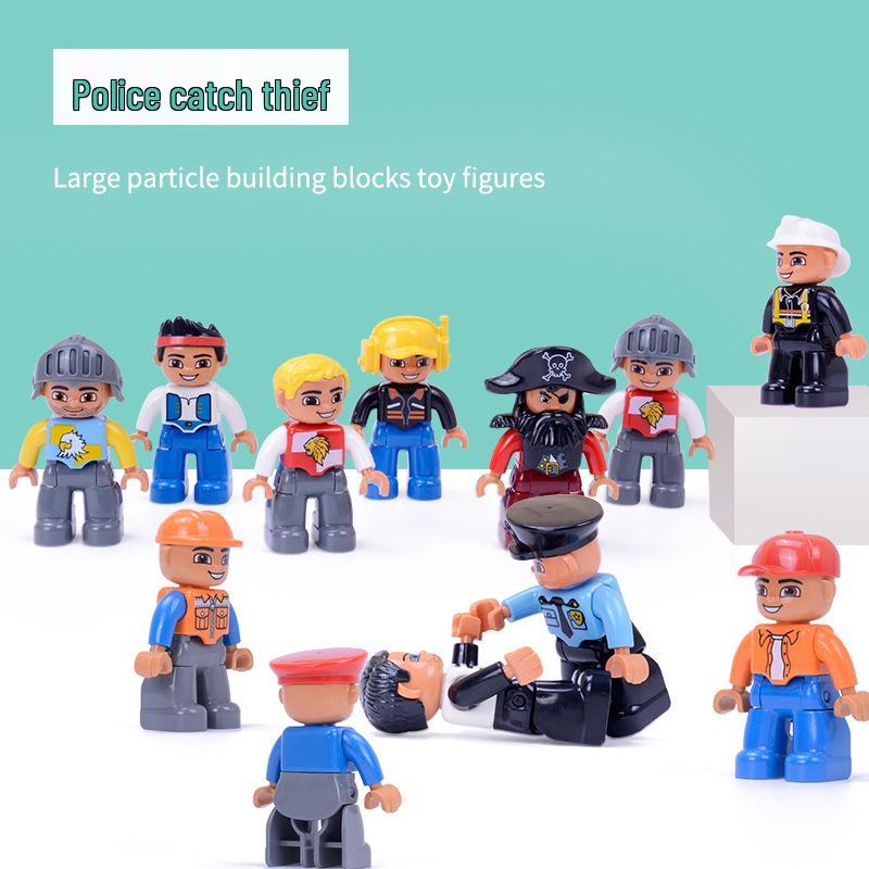 Совместимо с LEGO Duplo: Крупные блоки, Аксессуары, Фигурки, Минифигурки, Куклы, Персонажи и Профессиональные роли (например, Полиция)