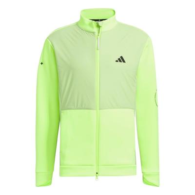 Куртка Adidas с молнией по всей длине, смешанная ткань Cardboard Knit, цвет Lucid Lemon, размер J/L
