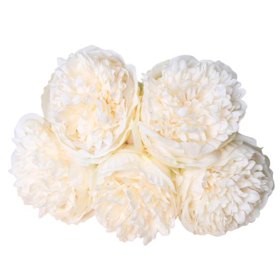 1 букет 5 головок искусственный пион шелковый цветок свадебный домашний садовый декор