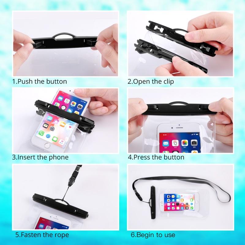 FONKEN Водонепроницаемый чехол для гаджета для плавания, пляжная сухая сумка, чехол для телефона, чехол для кемпинга, катания на лыжах, держатель для мобильного телефона