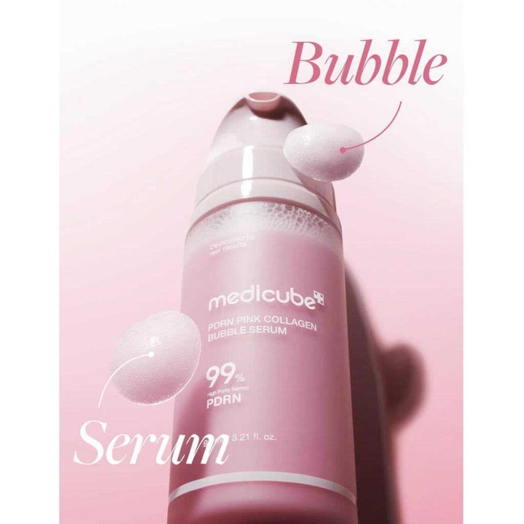 [Medicube] PDRN Pink Collagen Bubble Serum 95ml - Firming & Radiance