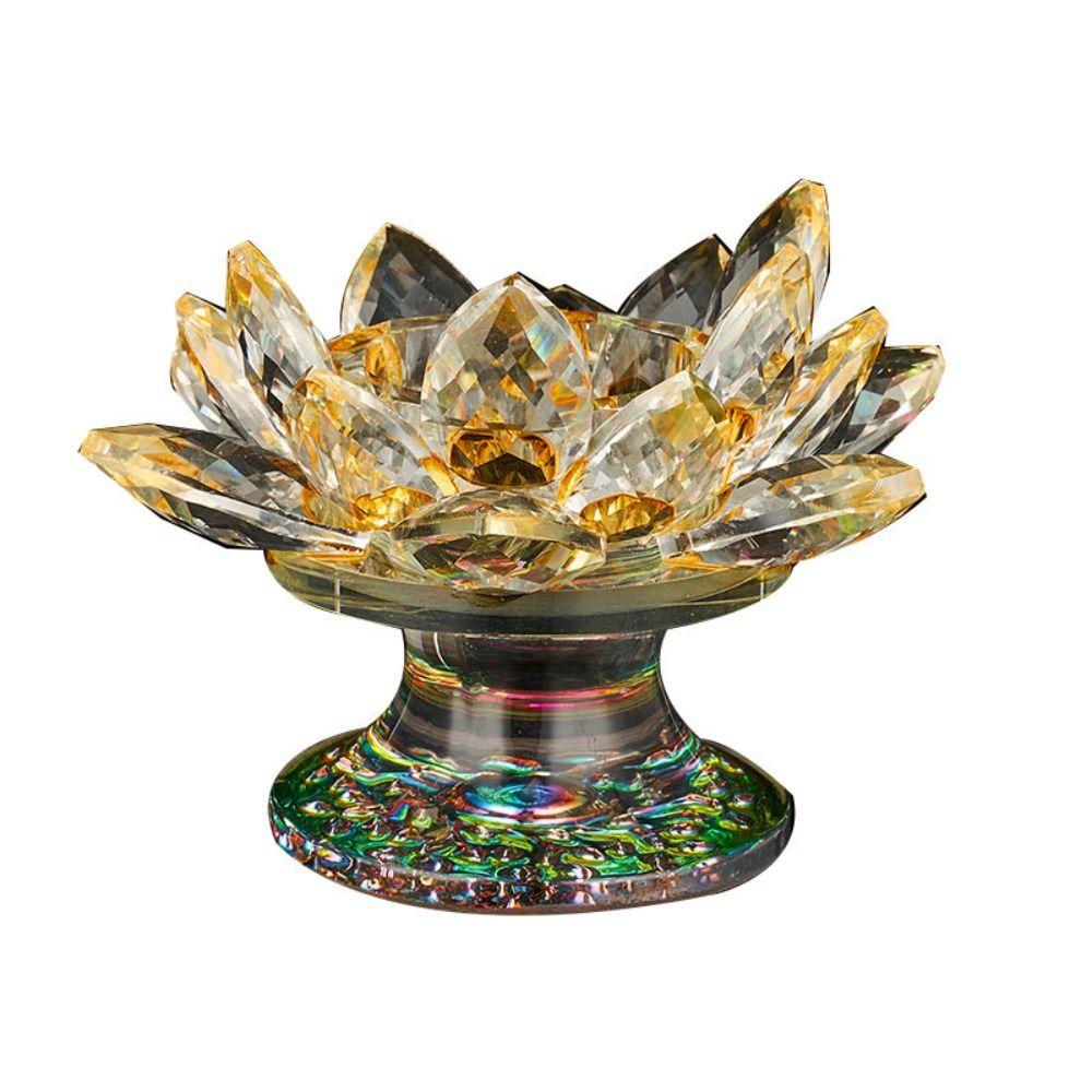 Цветок лотоса Кварцевый кристалл лотоса Многоцветный Чистый лотос Подсвечник Высокие ноги Высокие ноги Статуэтки лотоса