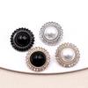 High-Grade Exquisite Pearl Diamond Buttons, Metal Round Buttons, Small Fragrant Style Women'S Clothing Accessories, Knitted Sweater, Hand-Sewn Buttons