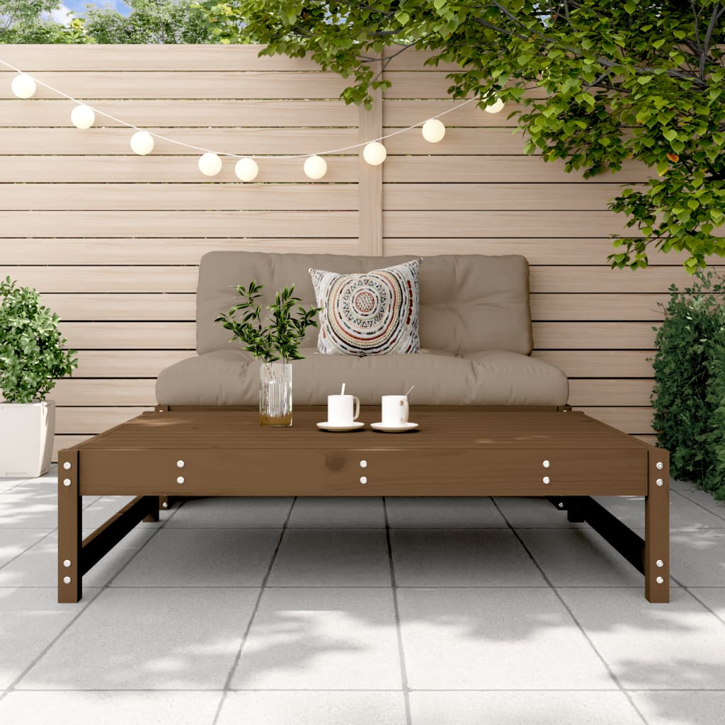 Garden Stool Honey Brown 120 x 80 cm Solid Pine Wood