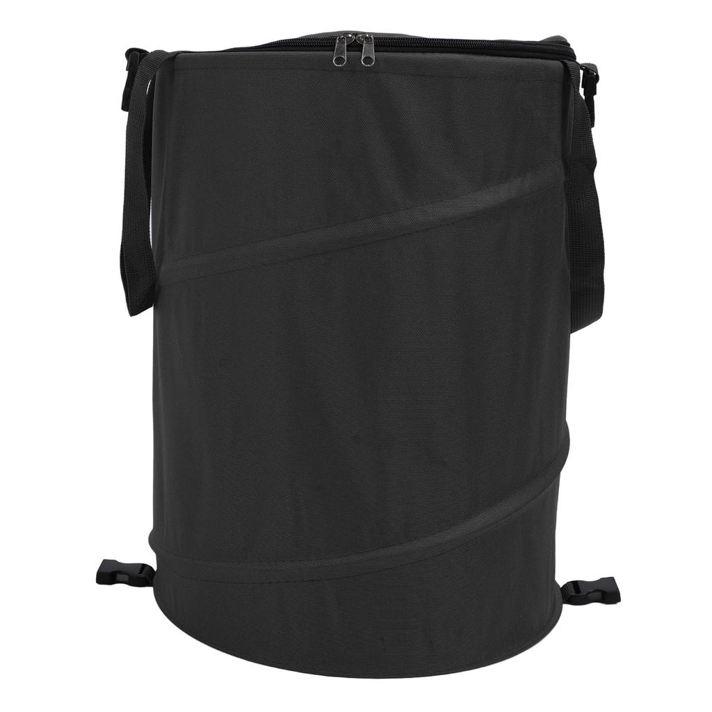 Camping Trash Can with Zippered Lid 24 Gallons Large Capacity Foldable Portable Garden Garbage