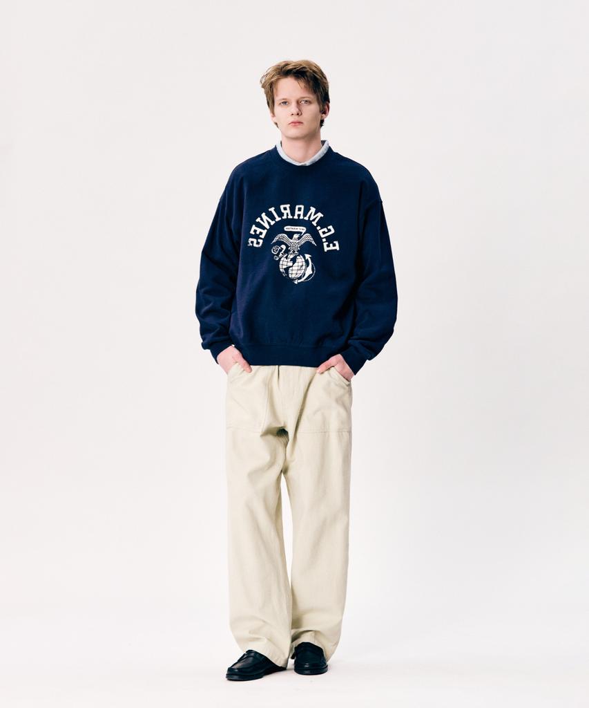 ESPIONAGE Travis Marines Heavyweight Sweatshirt Navy
