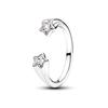 Luxury Original 925 Silver Heart Bow Pearl Flower Four Leaf Clover Ring fit Women's Fine Jewelry Valentine's Day Gifts