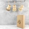 100% Natural Eco-Biodegradable Round Cleaning Brush Sisal and Bamboo Utensils Kitchen Scrubbing Pot Brush