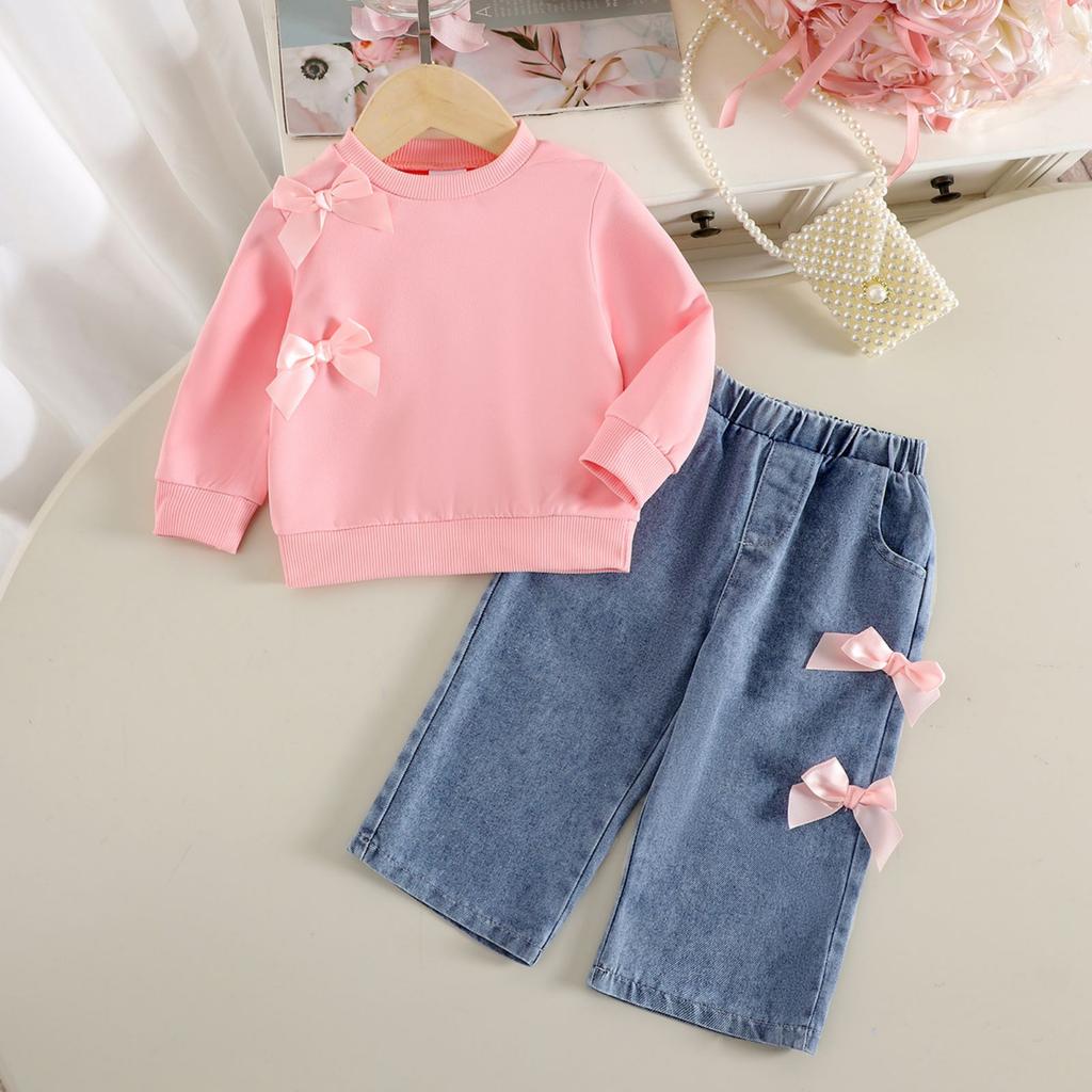 Kids Casual Long-Sleeve Set, Comfortable Daily Wear Outfits