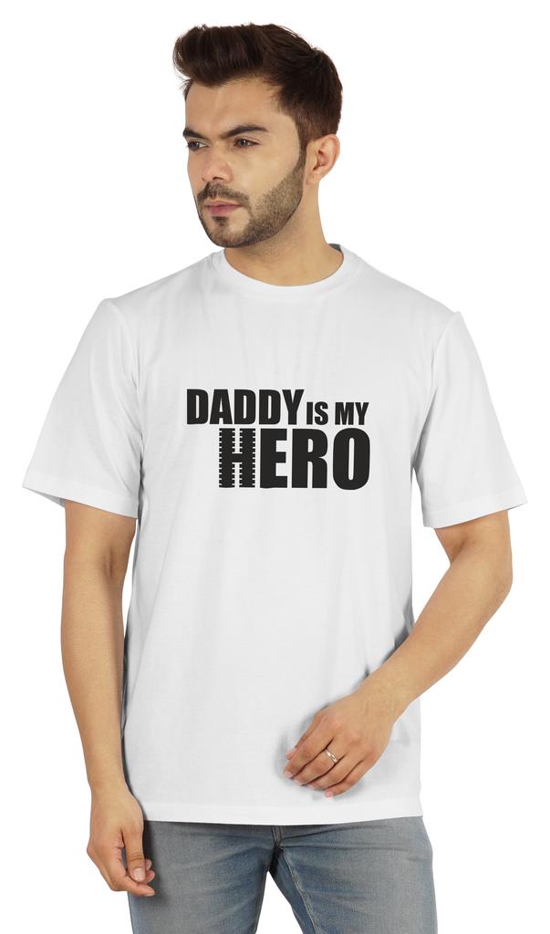 Inkmeso Футболка с графическим принтом для мужчин Футболка Daddy Is My Hero Футболка из джерси Футболка ко Дню отца