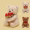 Variety Bear Rose Hat Children’s Plush Toy Doll, Adorable Gift For Kids, Soft Stuffed Animal