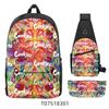 Популярный рюкзак Cook Tie-Dye 3D, водонепроницаемый, большой вместимости, набор из трех предметов