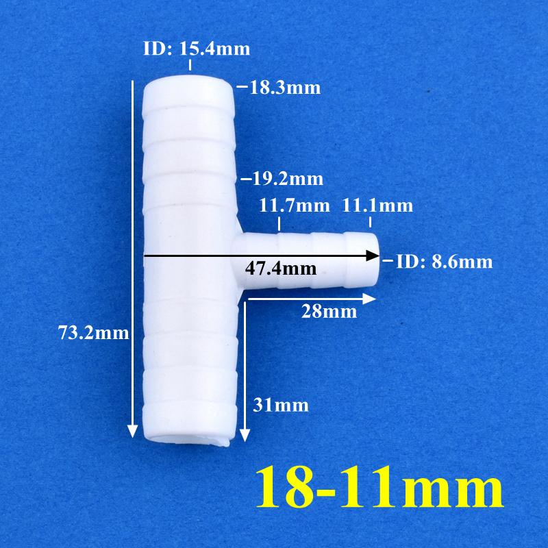 10 шт./лот пластиковый переходной тройник 8 мм 10 мм крестообразный 4-ходовой 5-ходовой соединитель 1/2" клапан ПВХ шаровой кран