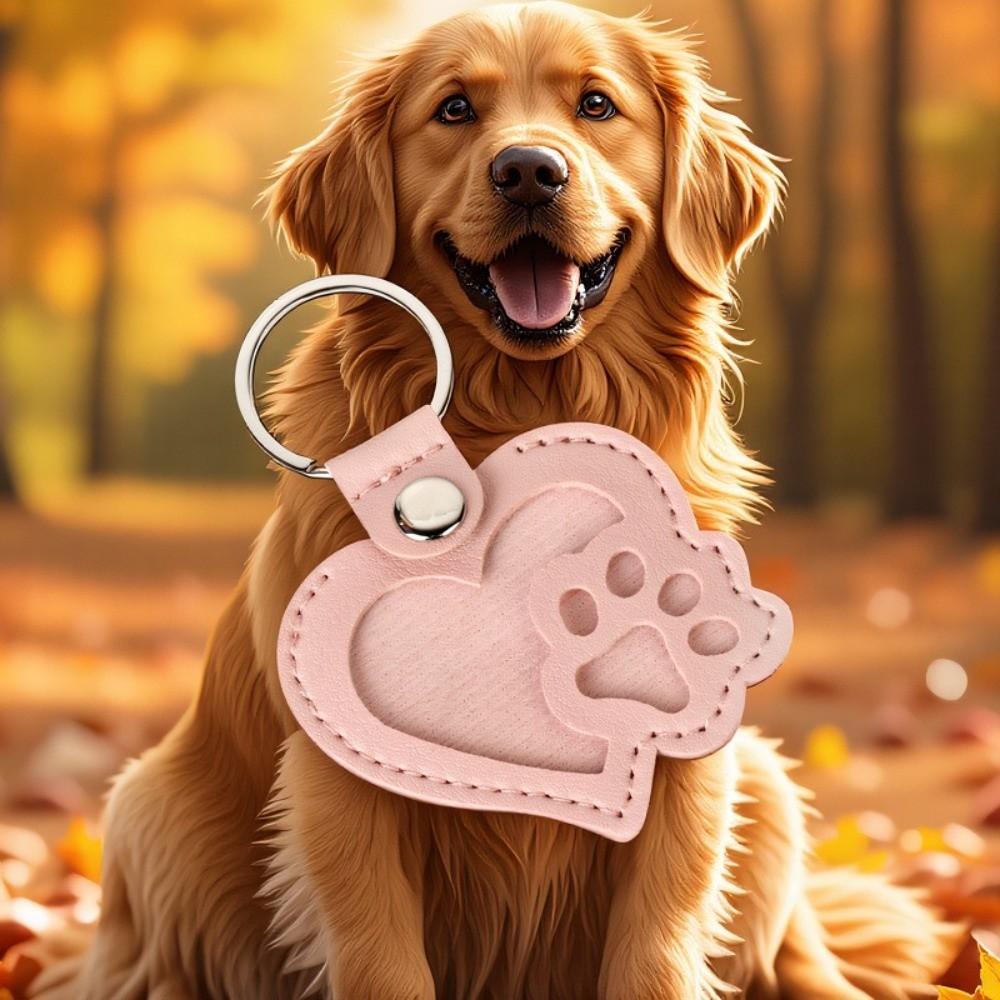 Portable Pet Hair Storage Bag Heart Shape Pet Fur Keepsake Holder Pet Hair Key Chain Birthday Gift