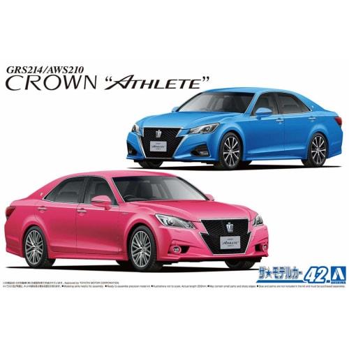 Aoshima Bunka Kyozai 1/24 Scale The Model Car Series No. 42 Toyota GRS214/AWS210 Crown Athlete G 2015 Plastic Model