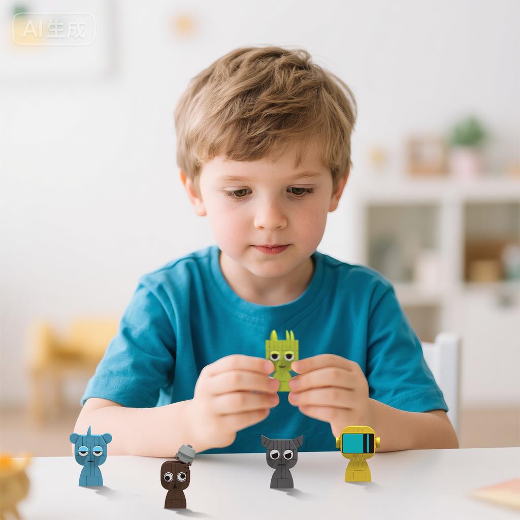 Anime Peripheral Building Block Toy Model, A Toy Gift For Boys - Standing Animals, Animal Series