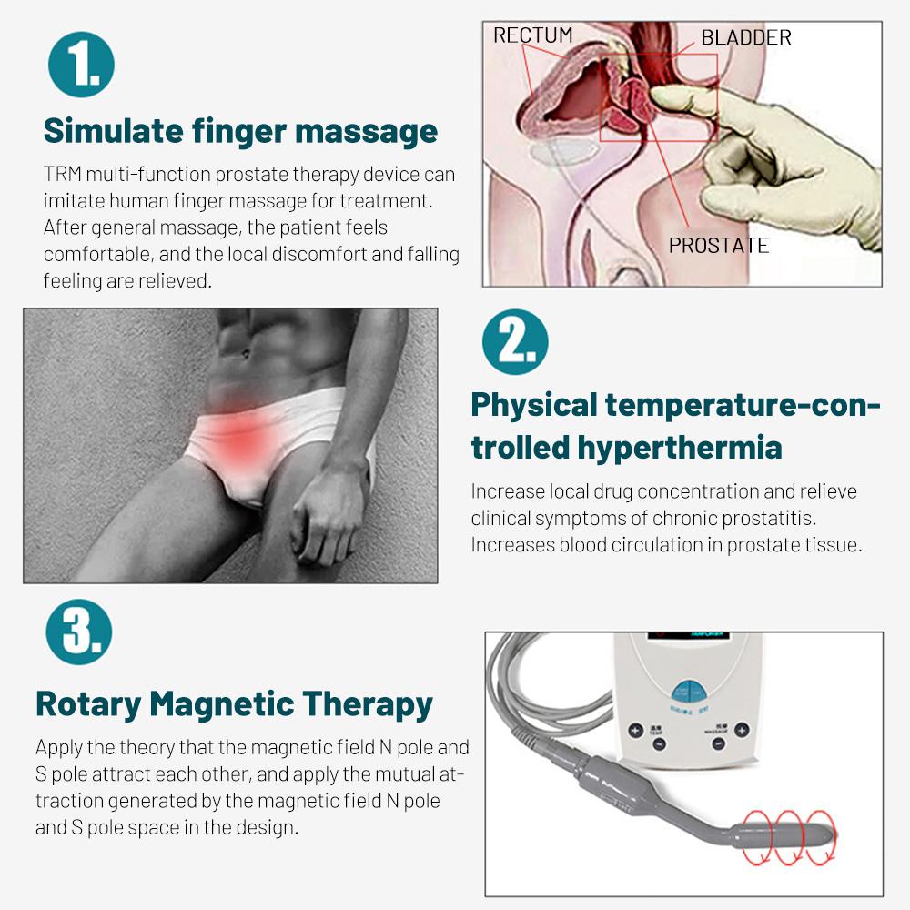 Men's Health Heating Massager Powerful Pulse Vibration & Magnetic Therapy for Prostate Wellness & Muscle Relaxation Health Care
