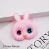 3D Cat & Rabbit Black/White PVC Patches for Shoes, Slippers, Cups, Phone Cases