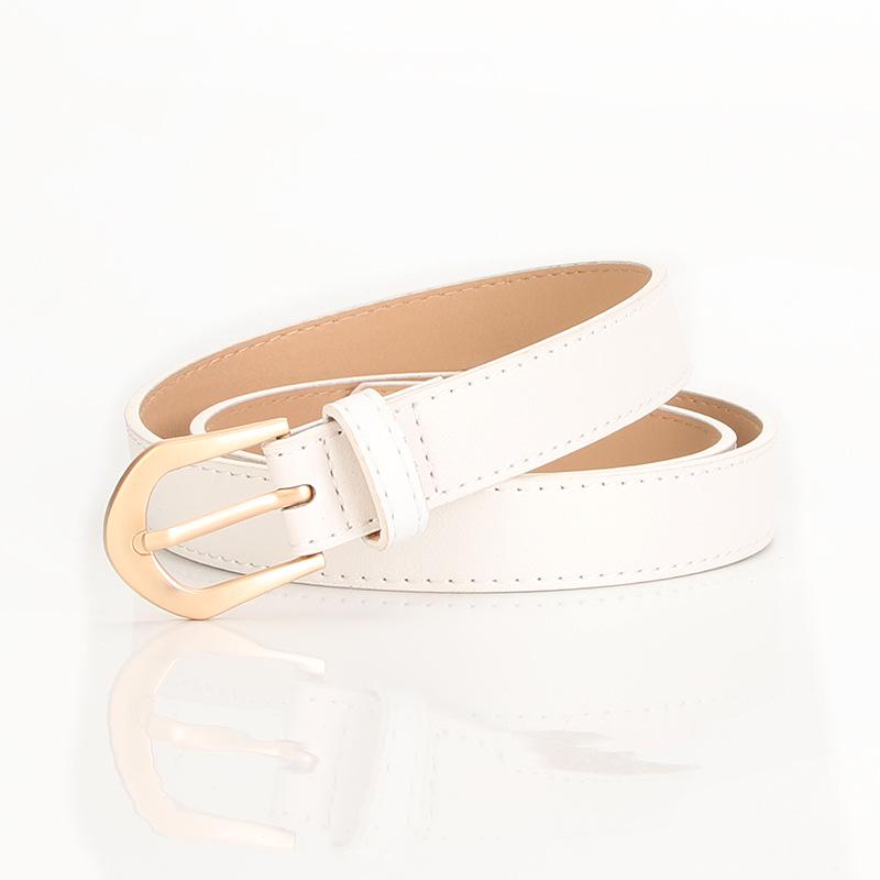 Женский ремень из ПУ кожи с пряжкой-штифтом - Простой, Универсальный, Декоративный и Идеальный для Глобального стиля