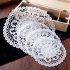 Кружевная вышивка Кружевная подставка Белая подставка под кофе Настольная подставка под чашку Свадебный банкетный декор