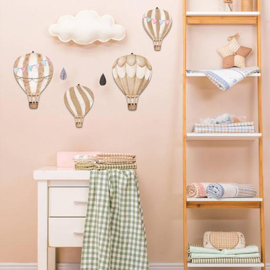 4 шт./набор Украшение стены в виде воздушного шара Фермерский дом Деревянный настенный шар в деревенском стиле