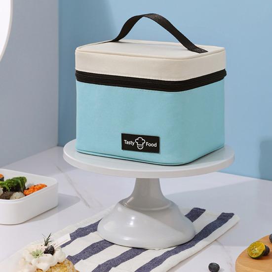 Large Capacity Insulated Bag Portable Handle Zipper Waterproof Aluminum Foil Outdoor Picnic Bento Lunch Fruit Grocery Food Thermal Cooler Tote Bag