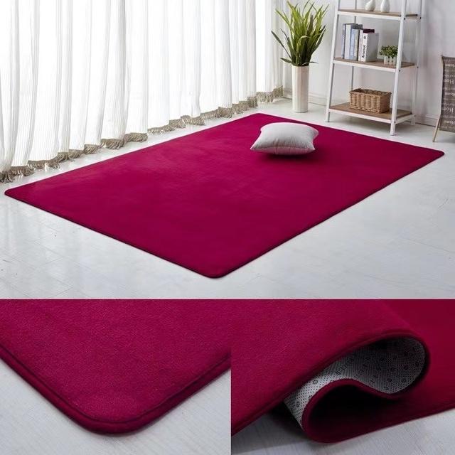 Простой толстый коралловый бархатный ковер, современный ковер для гостиной, современный ковер для спальни, прикроватный коврик с татами, коврик для ползания, украшение для дома