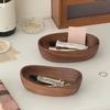 Новая шкатулка для хранения украшений S/M/L, форма лодки из грецкого ореха, органайзер для ключей на входе, большая емкость, настольная коробка для хранения