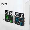 Многофункциональный большой экран цифровой будильник регулировка яркости влажность температура дисплей настольные часы