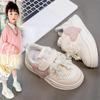 Маленькие белые туфли, которые любят девочки, кеды 2025 весна и осень, детская кожаная дышащая спортивная обувь, студенческие милые повседневные туфли, тренд