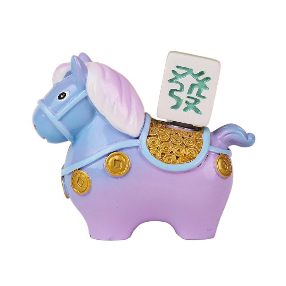 Handcrafted Zodiac Horse Ornaments Rotatable Zodiac Horse Figurines Chinese New Year
